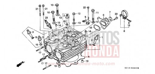 CYLINDER HEAD XR250RN de 1992